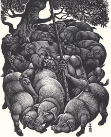 Fritz Eichenberg Wood Engraving [Religious]