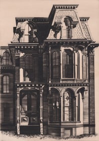 Lawrence Kupferman Drypoint [Saratoga Springs.]