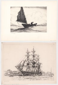 Reynolds Beal Signed Etchings (2)