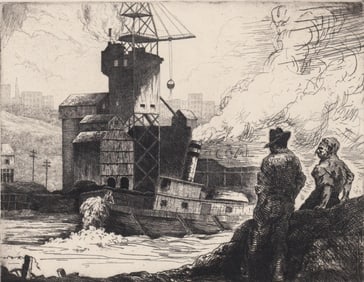 Keith Shaw Williams Signed Etching [Harlem River]