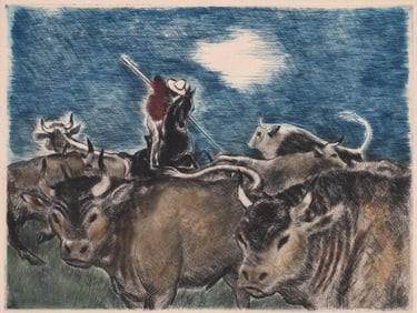 A Large Vintage Aquatint & Etching