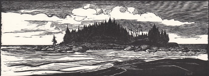 John Bischof (American, 1925-2017) Engraving