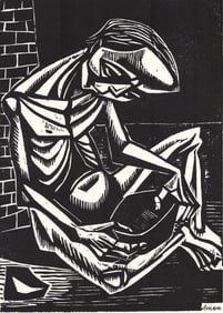Irving Amen (New York, 1918-2011) Woodcut
