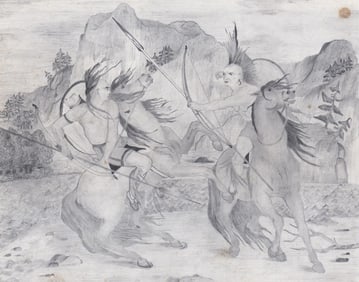 The Treachery of Mahtoree Original Charcoal