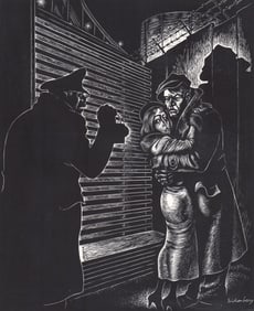 Fritz Eichenberg Wood Engraving [Lumber Yard]