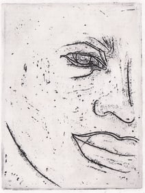 Calvin Burnett (American, 1921-2007) Etching