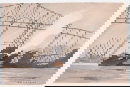 Joseph Harry Wheater (Massachusetts) Watercolor