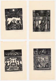 Fritz Eichenberg Woof Engravings, 4