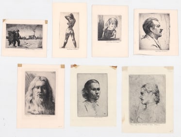 Keith Shaw Williams Etchings. Miniature (7)