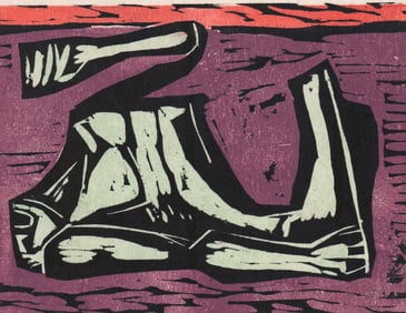 Irving Amen Artist's Proof Woodcut [Victim]