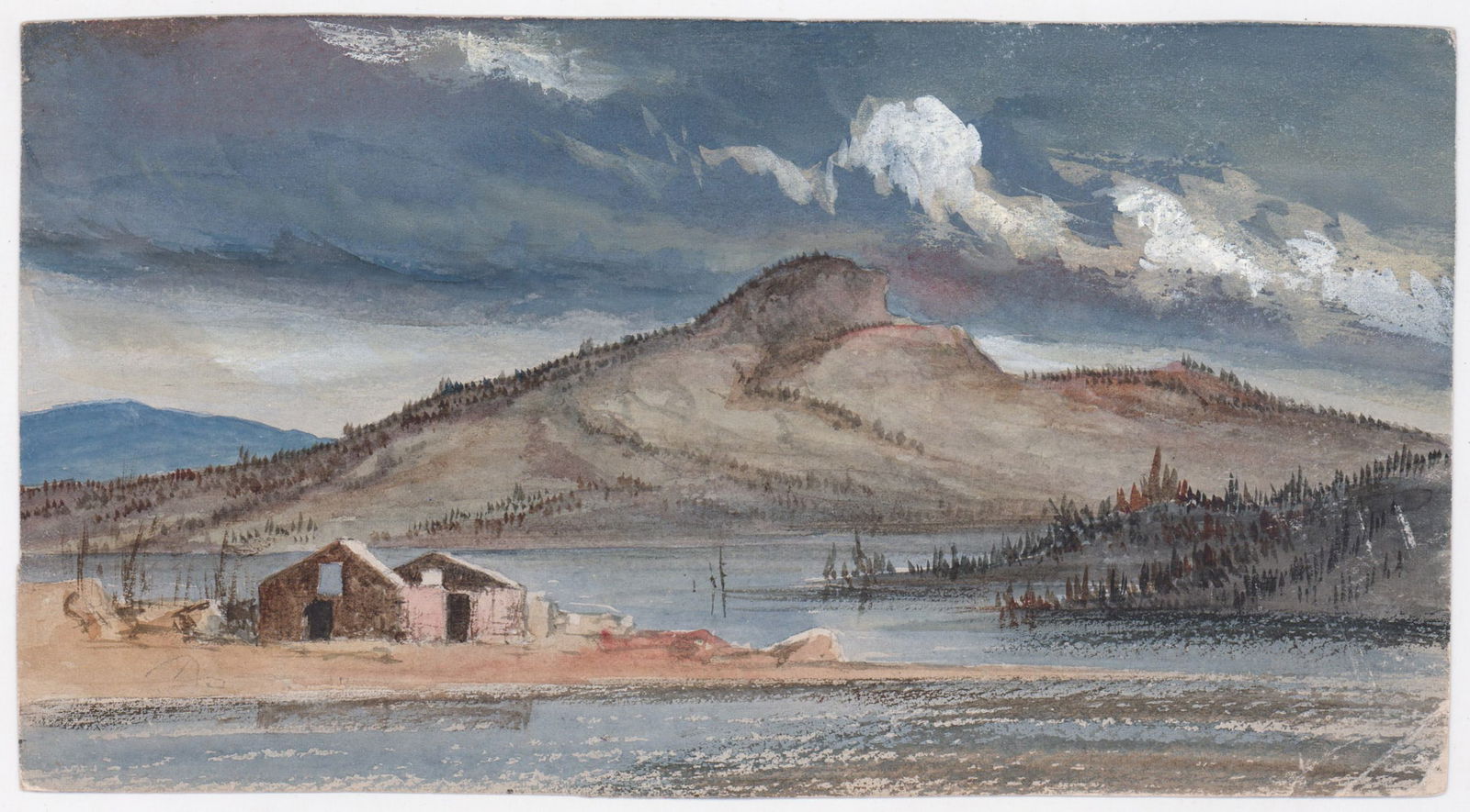 Stephen Maxfield Parrish Attributed Watercolor: Stephen Maxfield Parrish attributed Watercolor. Measures 5 x 9.25 inches sheet size. Excellent condition. Attributed by Maxfield Parrish, Jr. verso. Unframed, loose and not glued or mounted. Provenanc