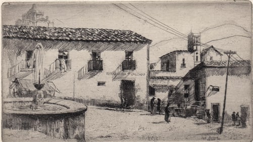 Syd Browne Signed Etching [Cuernavaca Mexico]