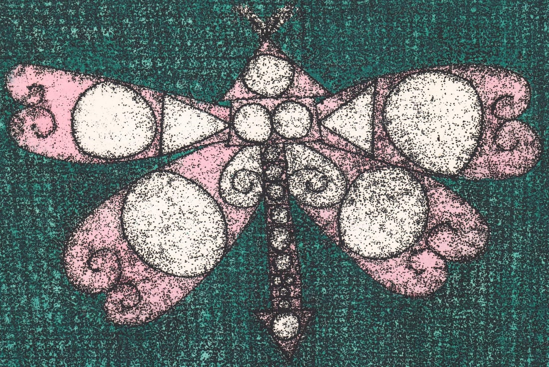 Yasuhide Kobashi Original Mixed Media [Pink Moth] (1 of 5)