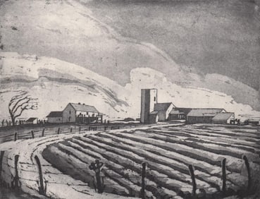 Blanche McVeigh Signed LTD Etching [Furrows]