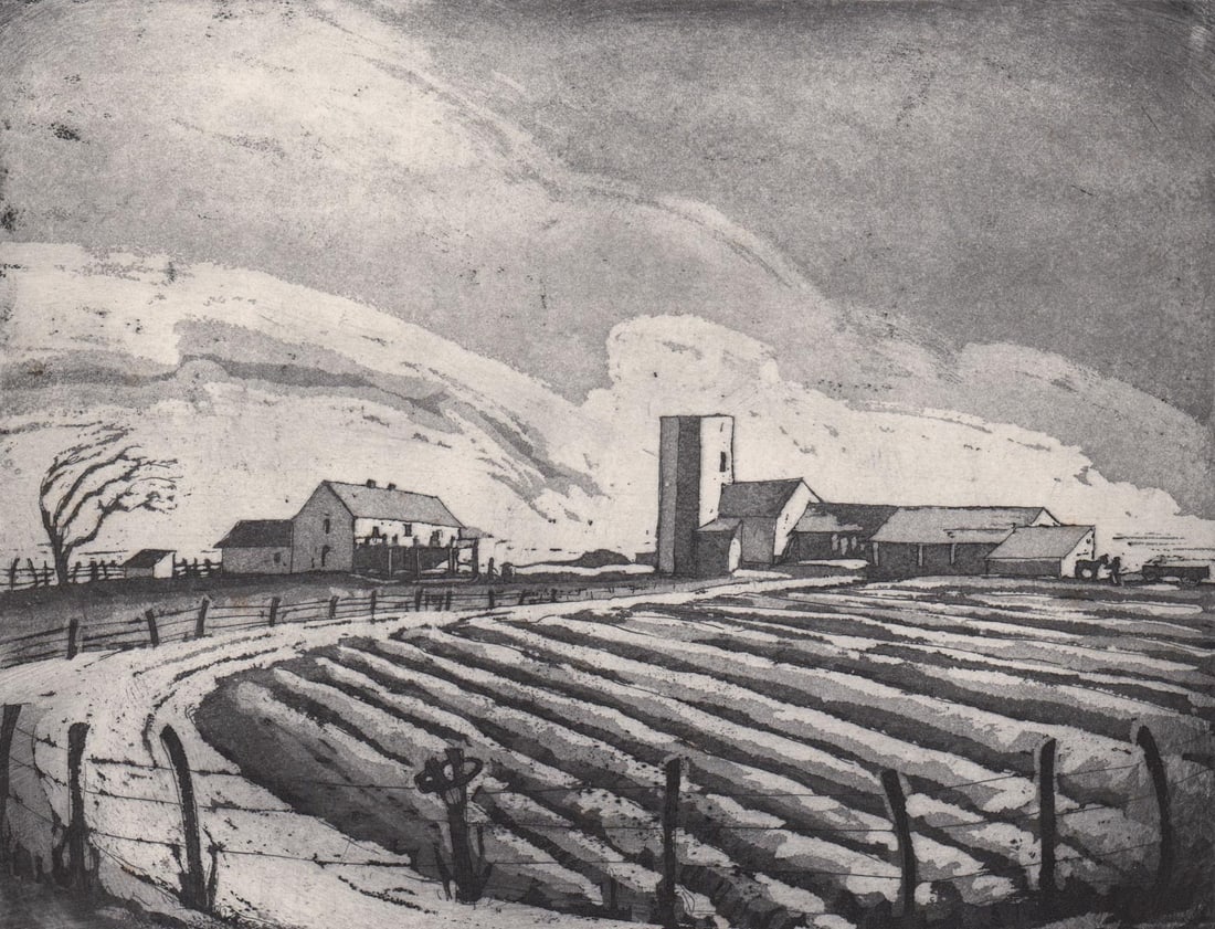 Blanche McVeigh Signed LTD Etching [Furrows] (1 of 5)