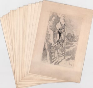 Daniel Vierge (21) Plate Signed Etchings