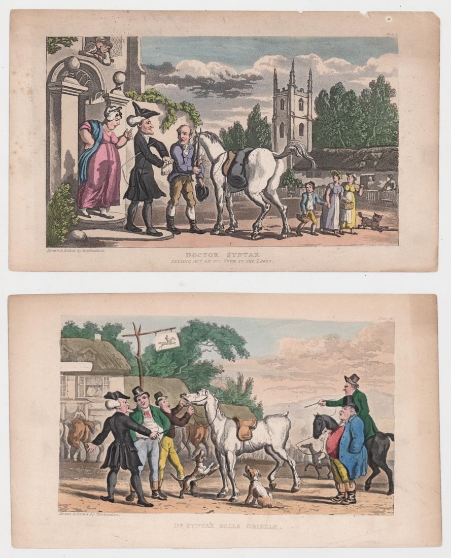 Thomas Rowlandson (2) Color Lithos [Dr. Syntax] (1 of 9)