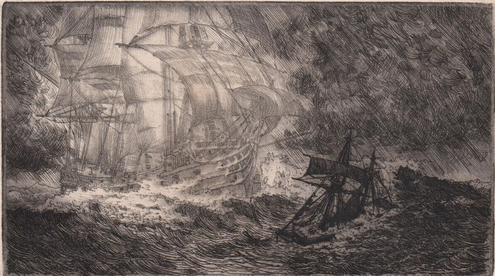 George C. Wales Signed Etching [Nautical] (1 of 5)