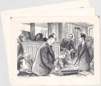 William Sharp (3) Signed Lithographs [Courtroom]