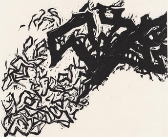 Naoko Matsubara Signed Woodcut [Winter Serenity]