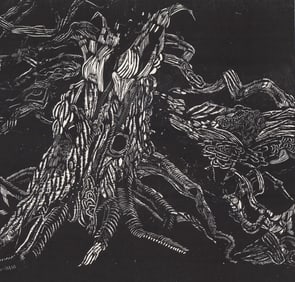 Naoko Matsubara Signed Woodcut