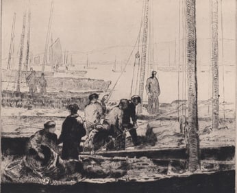 George Elmer Brown Signed Drypoint 1930