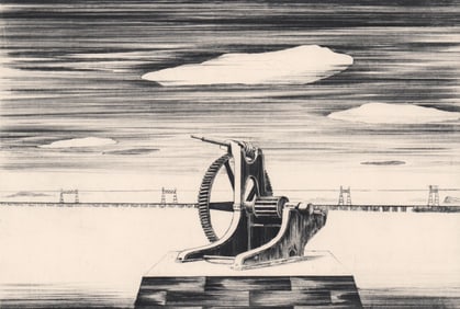 Lawrence Kupferman Signed Drypoint [Harbor]