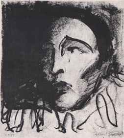 Albert Sterner Twice Signed Lithograph [1917]