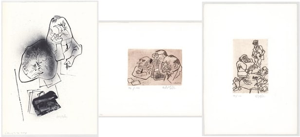 William Gropper Signed Prints (3)