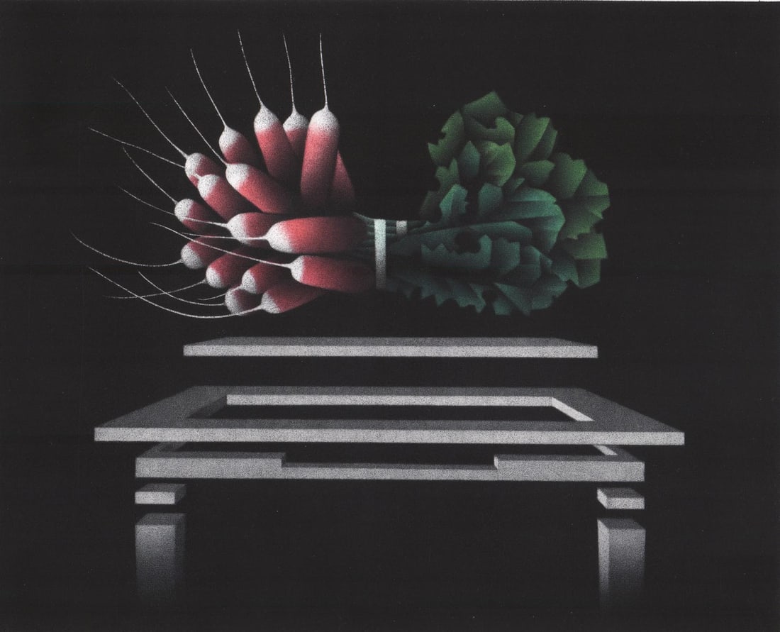 Mario Avati S/N Mezzotint [La Table Aux Radis] (1 of 5)