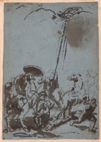 School of Rubens. Flemish. 17th Century Sketch