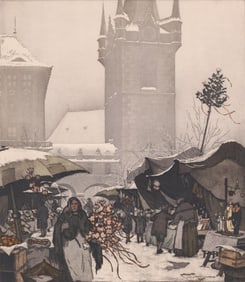 Jaromír Stretti-Zamponi Prague Etching