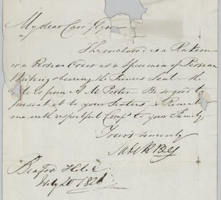 1825 Persian Order Signed Handwritten Letter