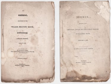 Sylvanus Cobb. 2 Sermons 1827 and 1832
