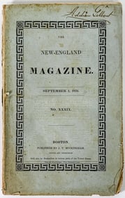 The New England Magazine September 1, 1834