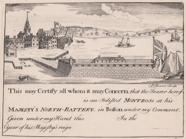 Paul Revere Engraved, HIS MAJESTYS NORTH-BATTERY