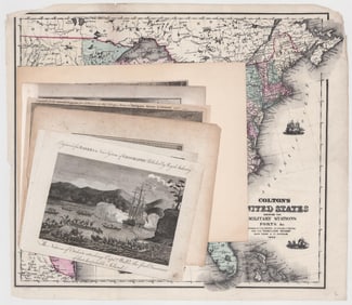 Antique Engravings & Map (6 pcs)