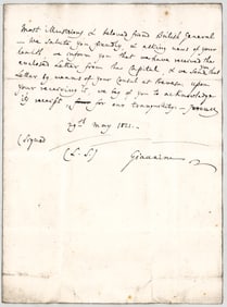1821 Greek Revolution Letter to British General