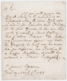 1783 Charles Howard, 10th Duke of Norfolk ALS