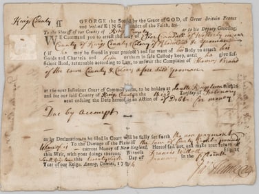 1741-42 Colonial American Document