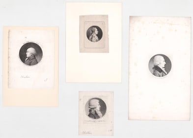 Gill Louis Chretien & Charles Saint-Memin (4 pcs)