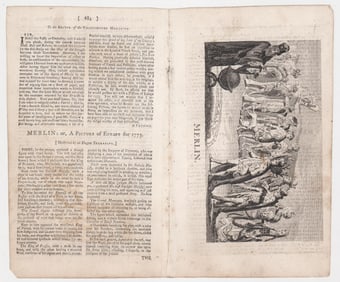 1773 Merlin Engraving. Westminster Magazine