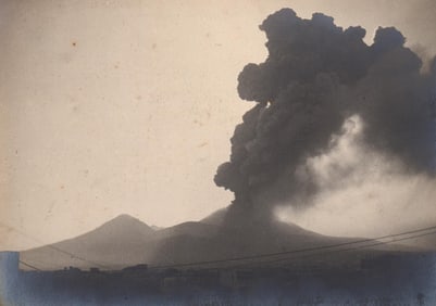 Mount Vesuvio, Italy Antique Photograph