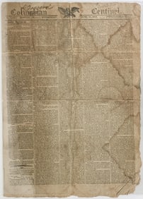 War of 1812 Newspaper: Columbia Centinel
