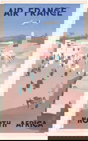 1950 Air France Travel Poster [North Africa]