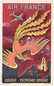 1949 Air France Vintage Travel Poster [Orient]