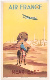 1950's Air France Vintage Travel Poster