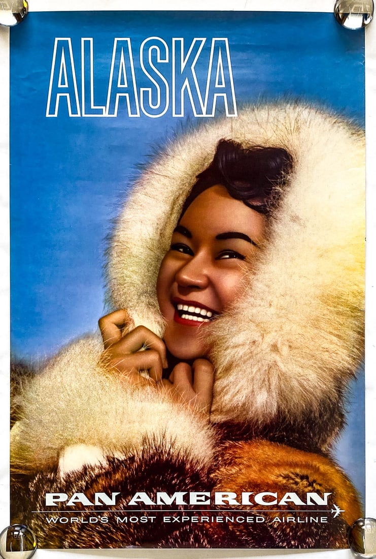 Pan American Airlines ALASKA Travel Poster (1 of 1)
