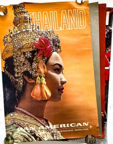 (4) Pan Am Southeast Asian Travel Posters