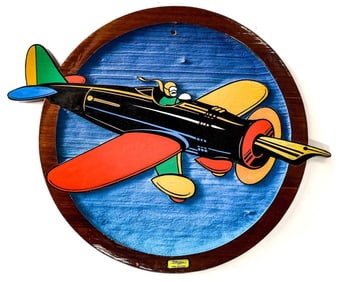 Monte Dolack's Personal Studio Carved Wall Plaque